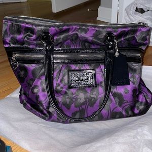 Leopard print coach purse